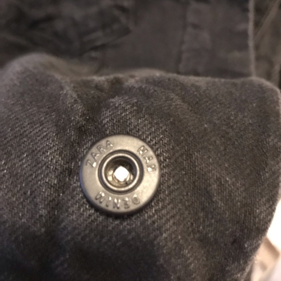 Zara Black Denim Jacket - Picture 3 of 4